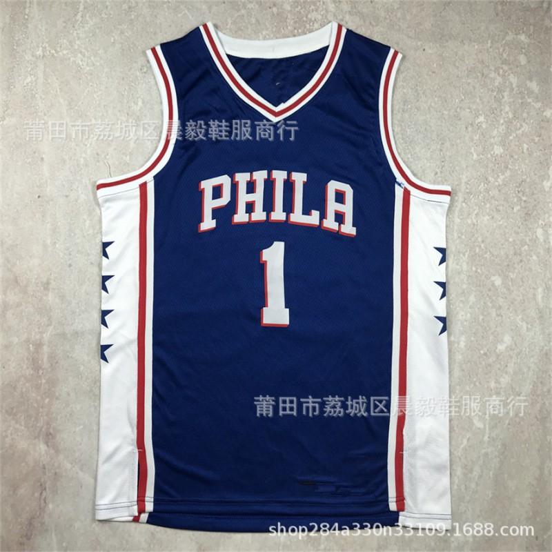 Philadelphia 76ers NBA Basketball Jersey Vest Mens Cotton Blend White Embiid 21 Harden 1 Maxey 0 Heat Pressed Edition