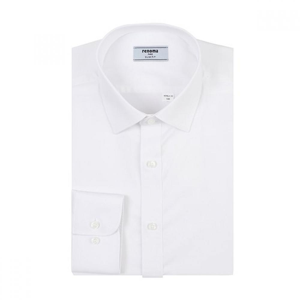 RENOMA Белая мужская рубашка с длинным рукавом, без складок, без карманов, удобная, из стрейчевого модала филфил, Rzrsg0002 Wh 100