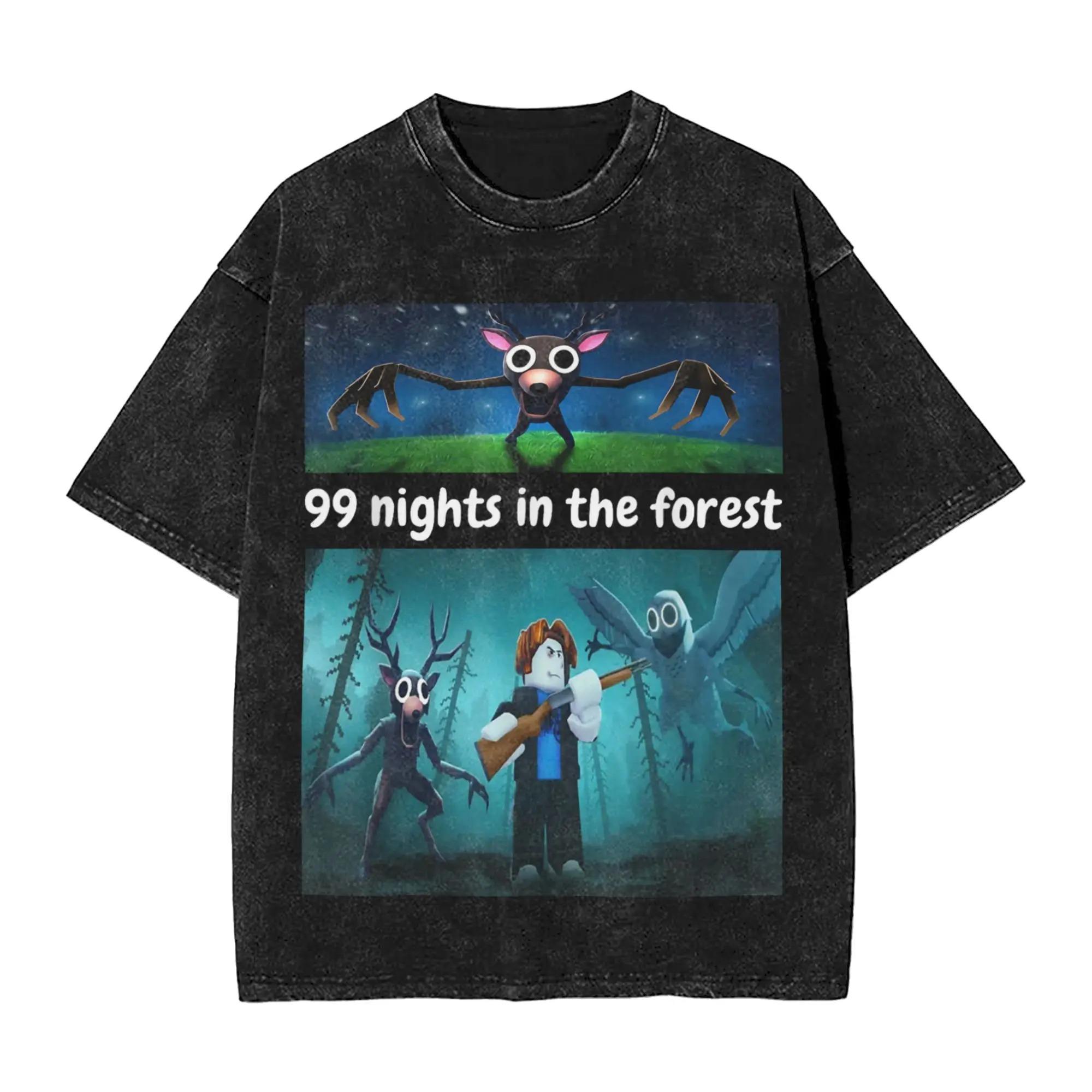 

Popular New Game Nights in The Forest Gothic Print Tshirts Men Women Street Hip Hop Fashion Tee Loose Casual Oversized Tops S