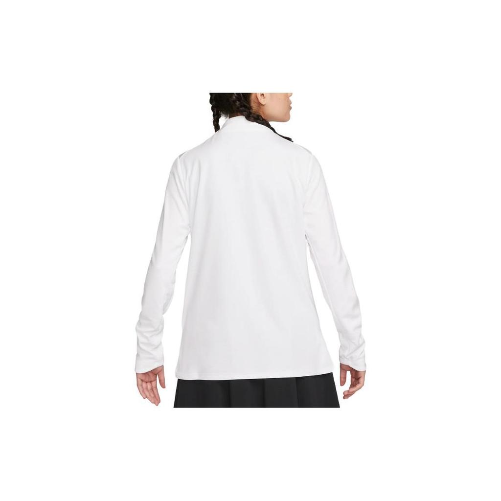 Nike Logo Pattern Round Neck Zip Jacket Women Jacket White DX1490-100