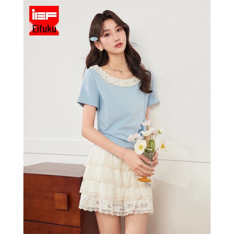 

IEF 2026 Summer Baroque Ruffle T-Shirt