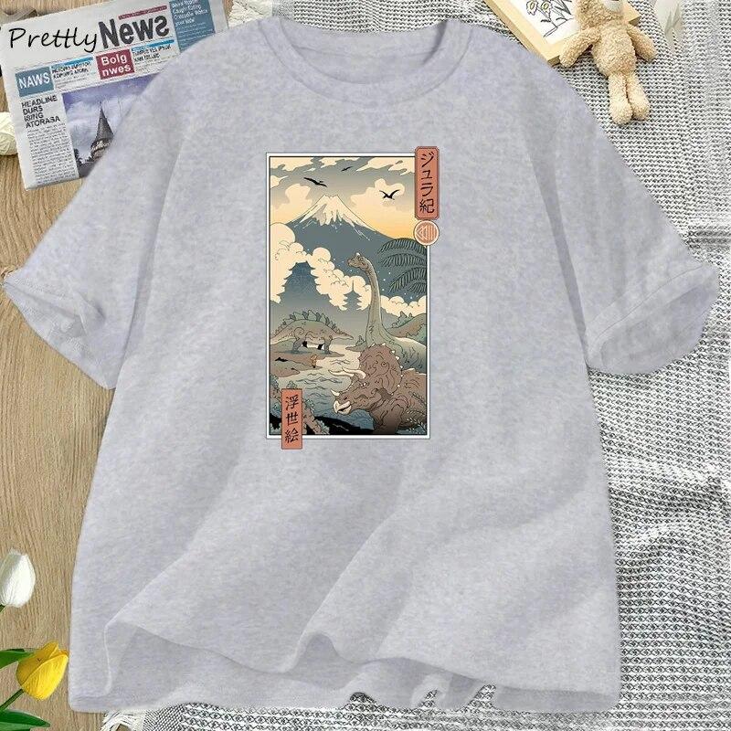 Vintage Dinosaurier Jurassic T Shirt Graphic Tees Frauen Baumwolle Hohe Qualität T-shirts Sommer Kleidung Weibliche Kurzarm Tops Unisex