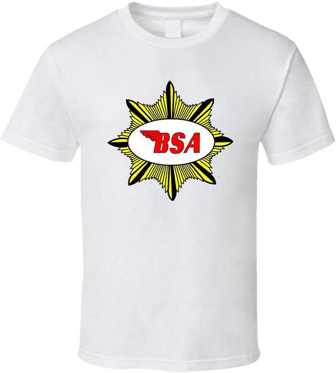 BSA British Motorcycle Pullover Men s Crewneck T-Shirt XS белый