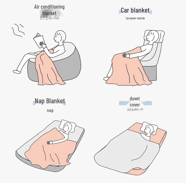 Ganzjahres-Fünf-Lagen-Musselin-Baumwolldecke für Büro- oder Heimgebrauch