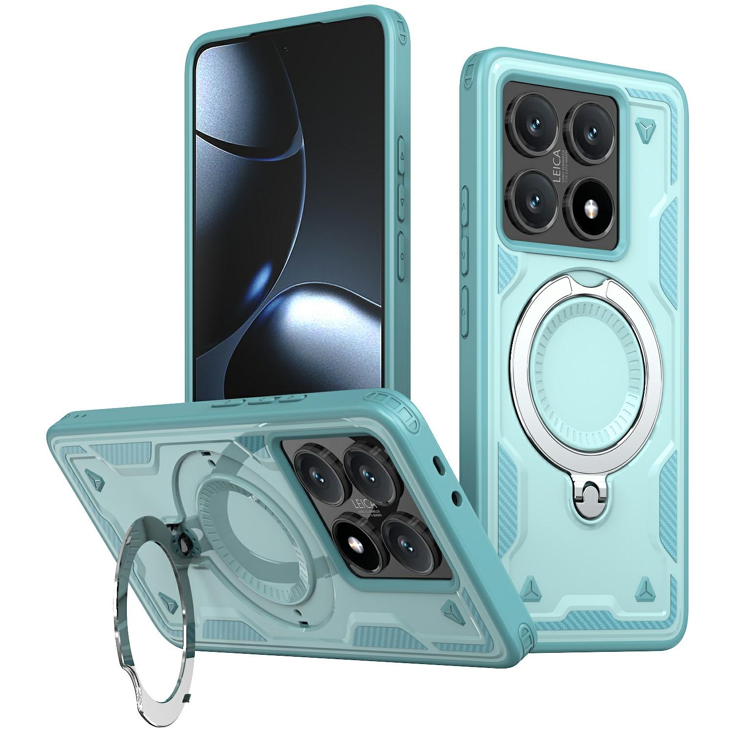 For Xiaomi 14T Case Magnetic Case Military Protection PC+TPU Kickstand Phone Cover A