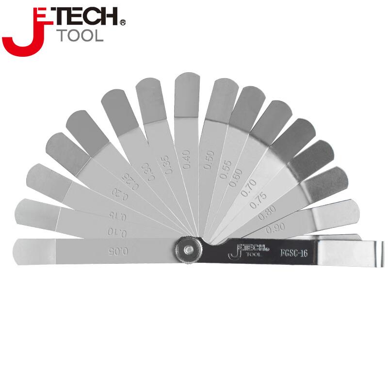 JETECH FGSC-16 Bent Stainless Steel Feeler Gauge Set