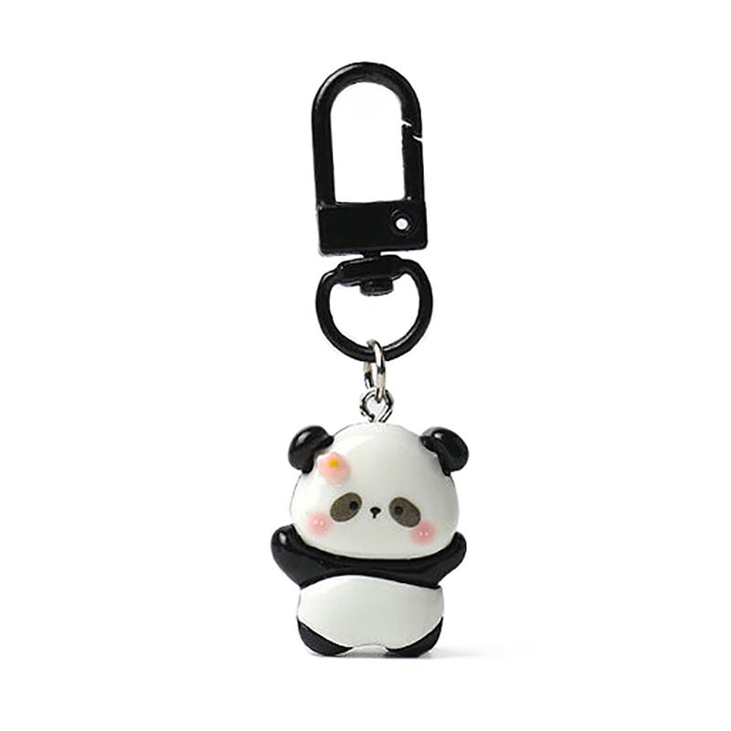 Lovely  Small Panda Animal Keychain Sweet Versatile Backpack Decoration Accessories Creative Simple Pendant Gifts