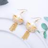 Korean Cute 3D Yuanbao Faux Pearl Earrings: Zinc Alloy, Retro Design