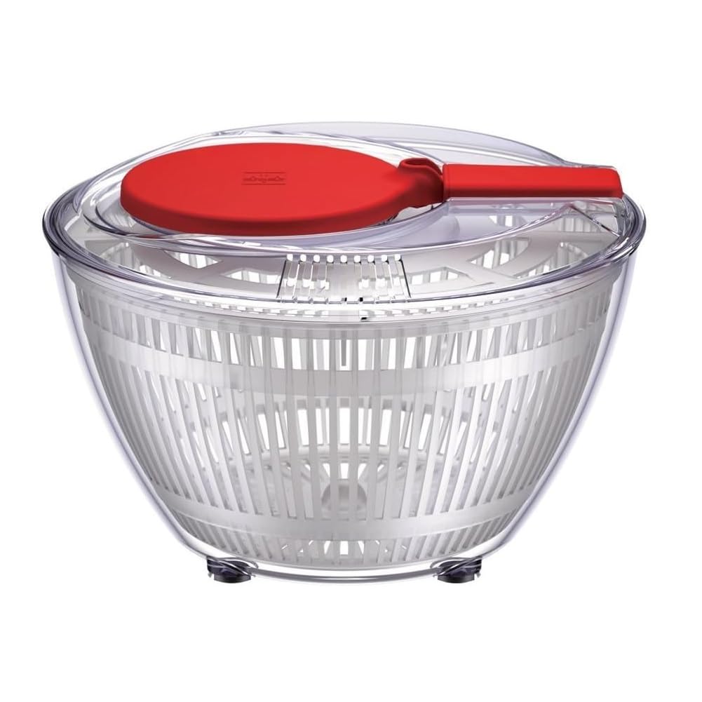 

Мир Создай Салат Овощной Сделано 27см Диаметр х 17см Большой Идеально для Лапши и Салатов Спиннер, Большой, Легко Моющийся Дуршлаг, Япония, Красный, ViV,