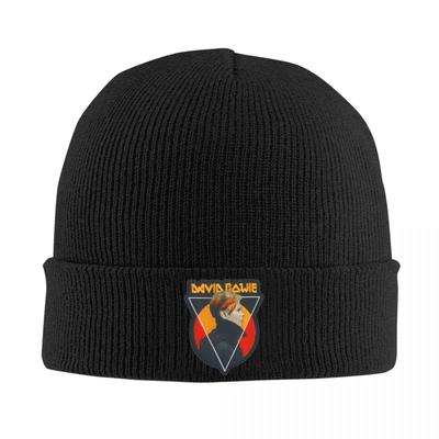 English Singer Actor Knitted Hat for Women Men Beanie Winter Hat  Davids Bowies Crochet Melon Cap