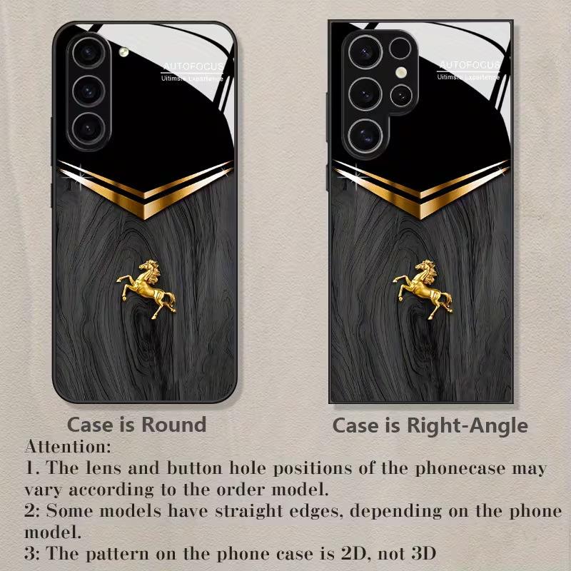 High-end business style imitation wood pattern Pegasus Galaxy S20 Ultra glass mobile phone case processing and production case