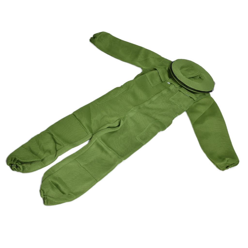 Bee Protective Clothing Breathable Mesh with Detachable Round Veil Hat for Beekeeper