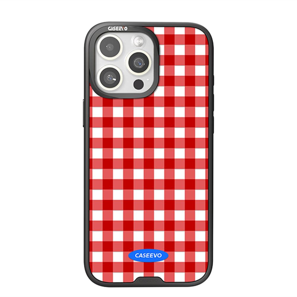 CASEEVO For iPhone 15 Pro Max Case Compatible with MagSafe TPU Acrylic Magnetic Phone Cover with Detachable Grid Backplate
