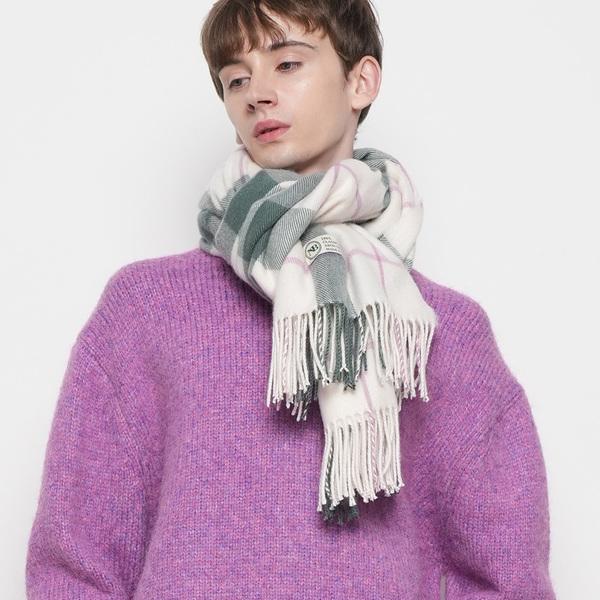 

Глушитель Unisex Day Classic в клетку цвета слоновой кости, A4622333-7000013419