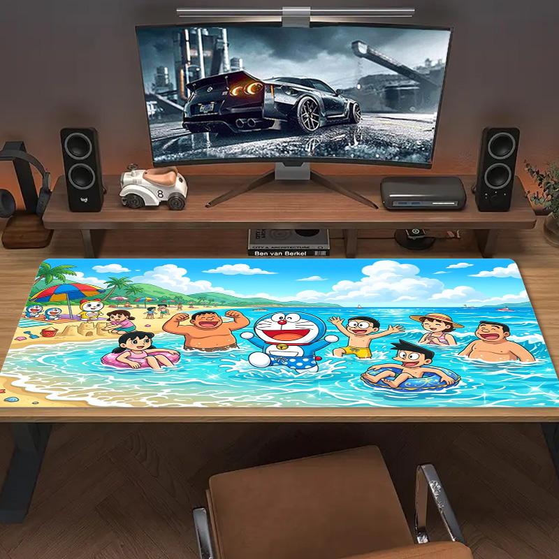 Doremon Friends Color Mouse Pad Large Gaming Table Cushion Non-slip Laptop Tablet Big Mousepad XXL Mat Mini PC Playmat With Lock edge