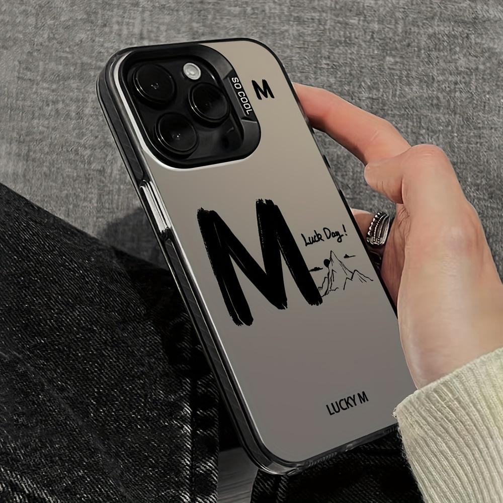 Lucky Letter M Pattern Phone Case Suitable for iPhone 17 16 15 14 13 12 11 Pro/Max/Plus Anti Drop and Shockproof Back Cover