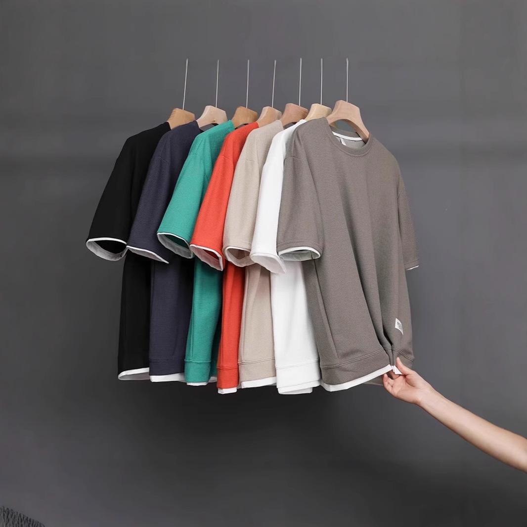 

Men s Trendy Summer Short Sleeve T-Shirt - Loose Fit, Versatile & Casual XXL абрикосовий