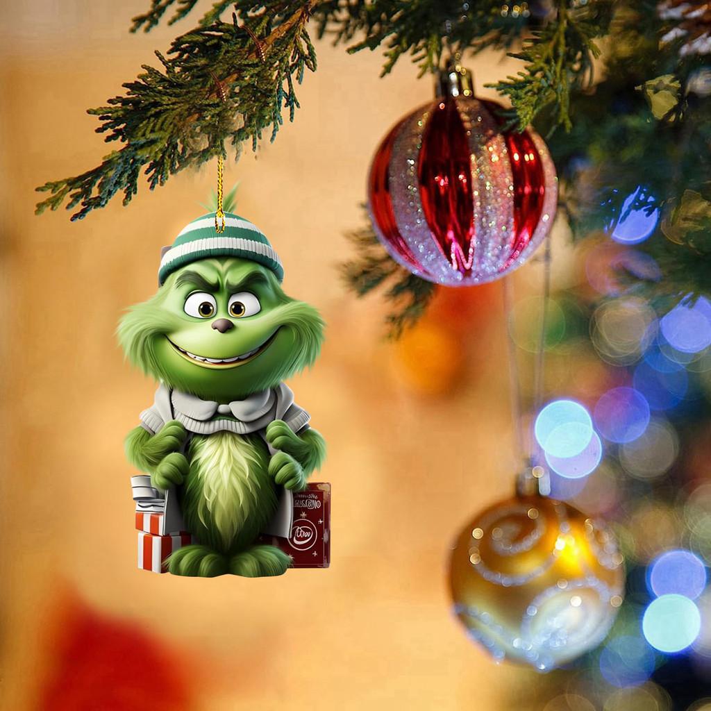 Acrylic Charming Christmas Decoration Colorful Car Interior Ornament