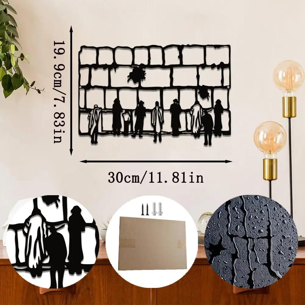 

OHRMBYA Metal Wall Art, Durable Wind-Resistant Indoor Outdoor Decor for Home Office Holiday, Contemporary Design Wall Sculpture Hanging Piece 12in