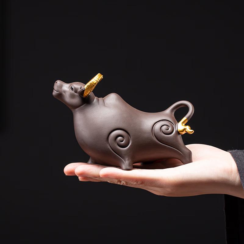 Zisha Purple Clay Bull Tea Pet