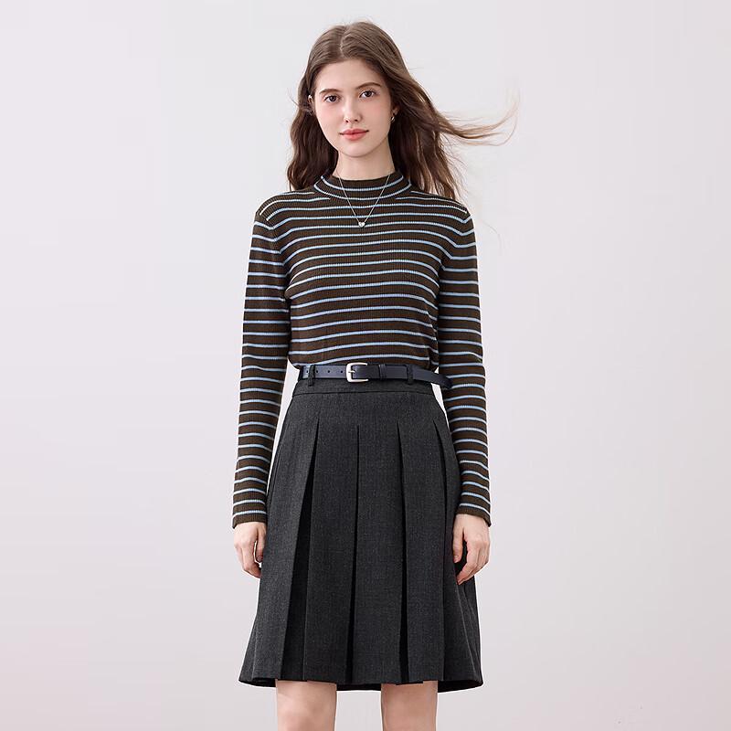 Betu Women's Color-Block Stripe Long-Sleeve Knitted Top