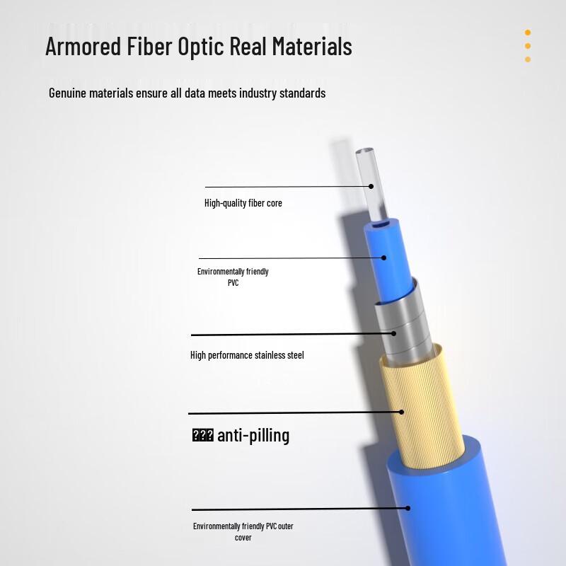 AIENKIS AK-SC100-DKSM 100m Armored SC-SC Single Mode Fiber Optic Patch Cord
