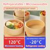 50pcs Disposable Kraft Salad Bowl 500/750ml Disposable Food Container  Food Packaging