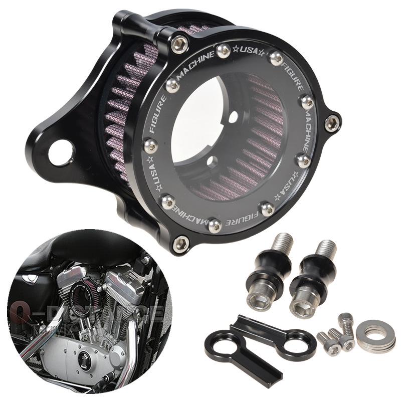 Harley XL883/1200 X48 Retro Aluminum Glass Air Filter Cleaner