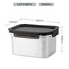 LOCK&LOCK Natural Stainless Steel Food Storage Container, Airtight Refrigerator Kitchen Storage Box for Fruits And Snacks, 2L