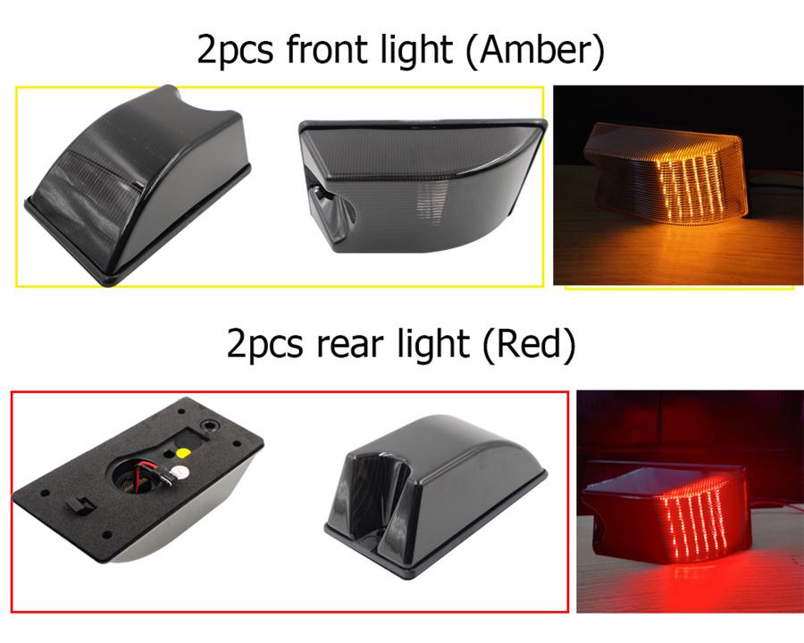 For Hummer H2 2003-2009 Smoked LED Top Roof Cab Marker Light + Front Rear LED Side Marker Light Signal Lamp 14pcs/set