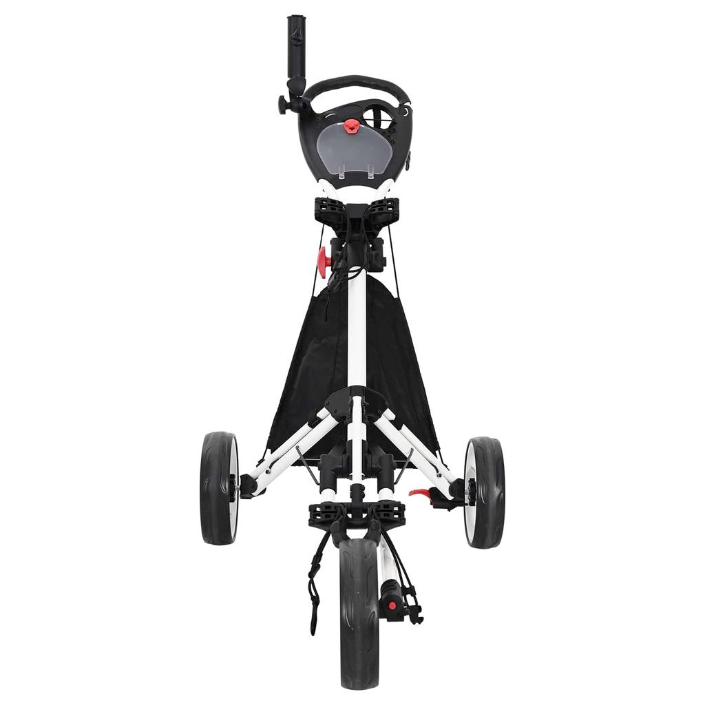 Golf Trolley Black and White 100 x 69 x 114 cm Aluminum