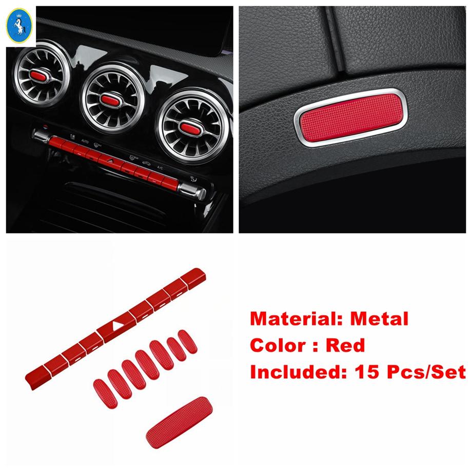 For Benz A Class W177 / GLA H247 / CLA C118 W118 / GLB X247 Center Control / Multimedia / Air AC / Armrest Box Button Cover Trim
