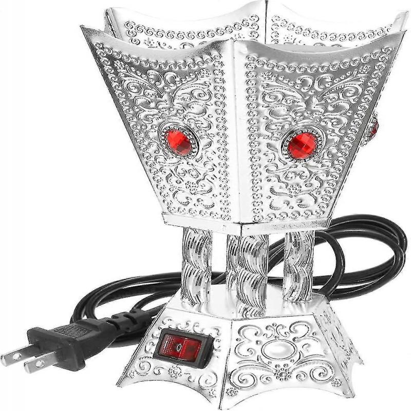 Electric Incense Burner, Middle Eastern Style Tabletop Electric Censer Censer Metal Incense Burner For Office Home Yoga UK Plug