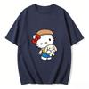 2026 Summer Hello Kitty Cartoon Printed Short Sleeve Pure Cotton Tshirts Womens Family Matching Outfits Harajuku Y2k Tops Tee
