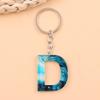 Ciondolo Acrilico con Stampa Oceano Blu con 26 Lettere Inglesi - Ornamento da Appendere alla Moda