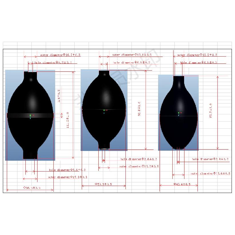 Manual Sphygmomanometer Latex/Pvc ball air inflatable bulb with metal valve use for blood pressure cuff. 5 pcs