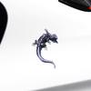 3D Araç Plakası Pencere Gecko Gekko Mekanik Kertenkele Amblemi Krom PVC Etiket