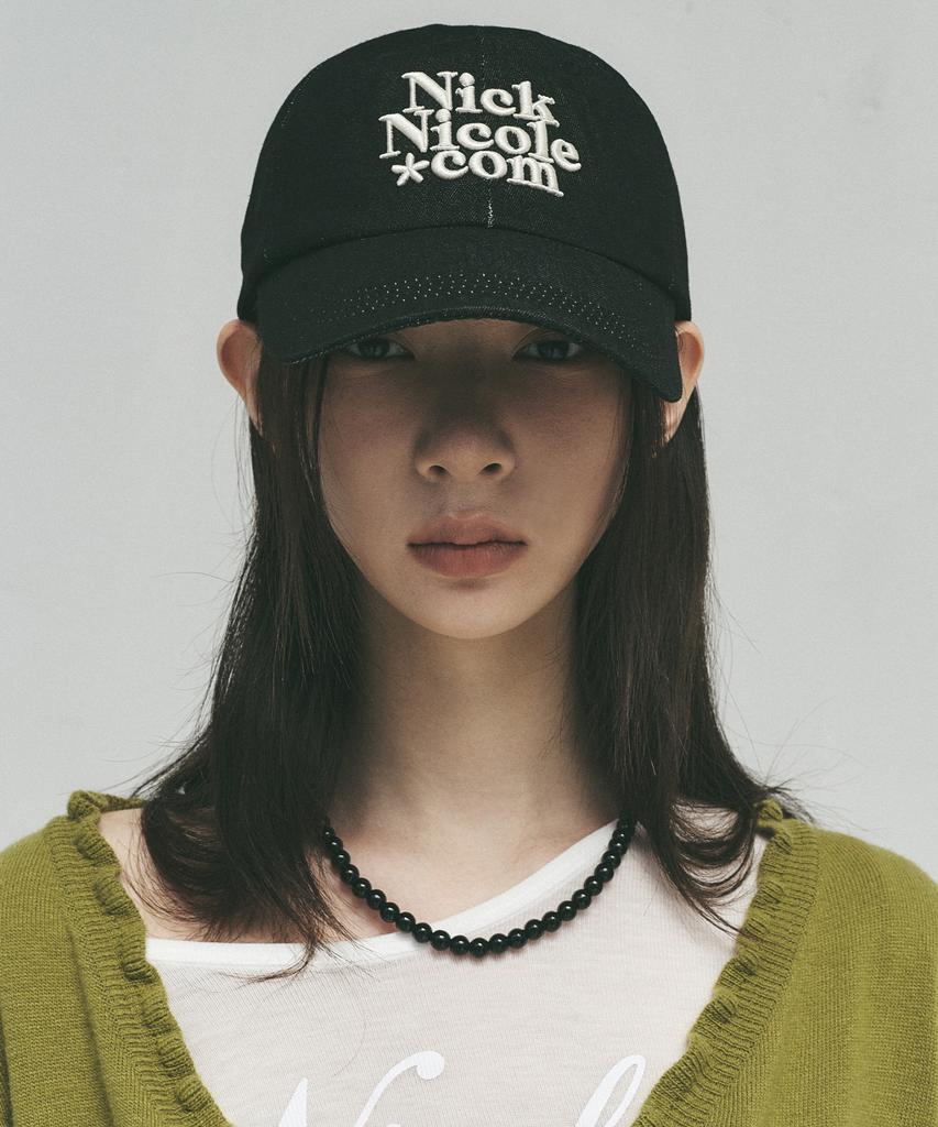 Nigaennikol Nn Dotcom Signature Ball Cap_Denim Black Cream