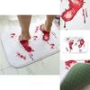 Bathmat Blood Scare Your Friends Bloody Footprint Bath Bathroom Mat Nonslip Bathroom