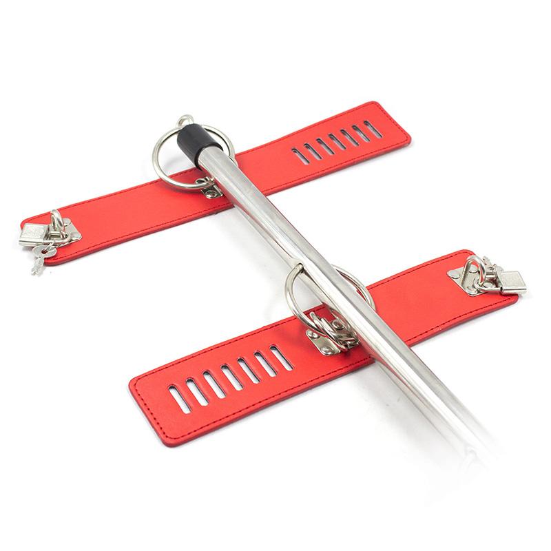 Extreme Spreader Bar with 4 Adjustable Leather Cuffs, Adult Sexy Game Toys Erotic Sex Products