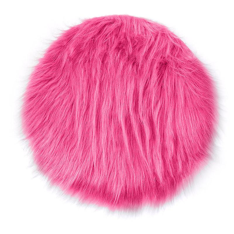 35x35cm Winter Plush Seat Pad Chair Cushion Faux Fur Wool Round Cover Fashion Living Room Soft