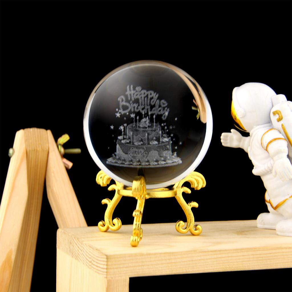 Kryształowa kula 3D ze stojakiem planeta grawerowany laserem układ słoneczny globus prezent astronomiczny prezent urodzinowy szklana kula dekoracja wnętrz