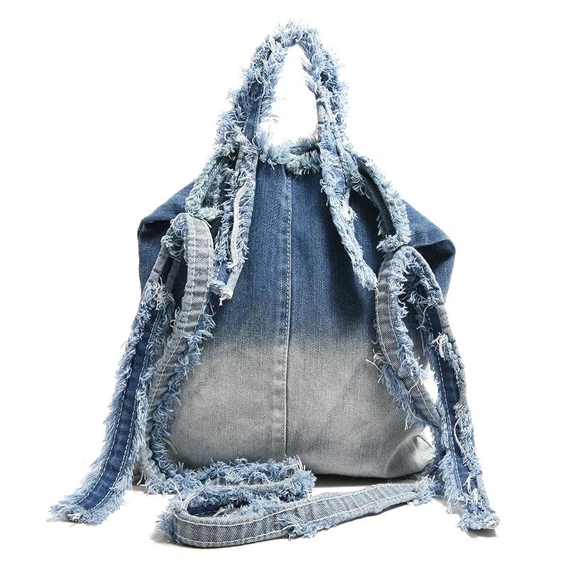 Large Capacity Denim Youth Crossbody Bags for Women Versatile Shoulder Bags Simple Pendulous Bags High Quality New