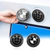BABA1 1Pcs Front Bonnet Rear Tailgate Emblem 82MM 73MM Thunder Special Limited Edition Joint Black Model For BMW M E36 E46 E60 E90