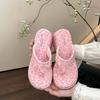 Fashion Summer Leopard Flip Flops Women Slippers Fashion Platform Wedges Heeled Slides Ladies Elegant Street Style Shoes Pantuflas Mujer