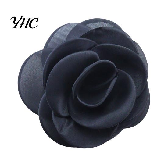 Broche Camélia Occasion Formelle Corsage Style Français Grand Tissu Maillé Mariée Marié Costume de Mariage Manteau Fête de Bal Robe Vêtements Applique Patch DIY