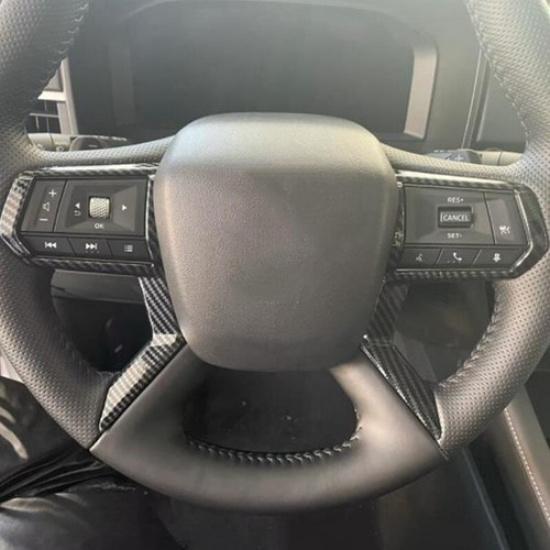 For Mitsubishi Outlander 2022 2023 Carbon Fiber Inner Steering Wheel Cover Trim