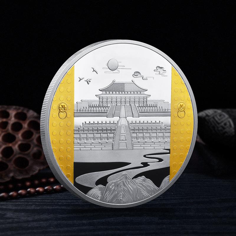 Thousand mile landscape map, commemorative medal set, three-dimensional relief, color printed commemorative medal, Christmas gift, Stocking stuffers