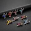 New Colorful Rhinestone Hummingbird Brooch Animal Brooches For Women Fashion Vintage Corsage Breastpin Coat Scarf Clothing Pins