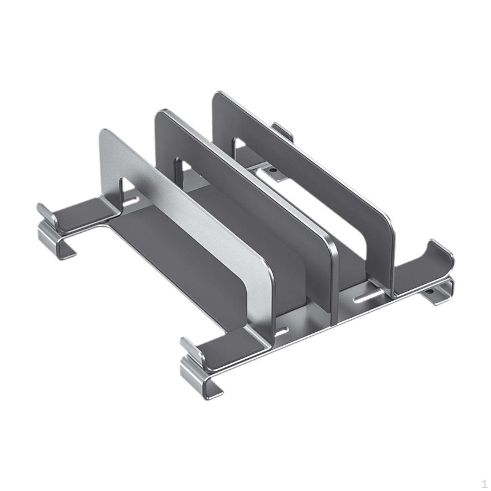 

Desk Organizer with Laptop Stand, Padded Silicone Keyboard Organizer, Space Saver silvery